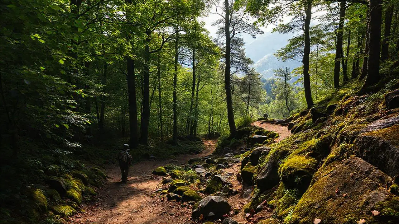 Bosque sereno y vasto, lleno de vida
