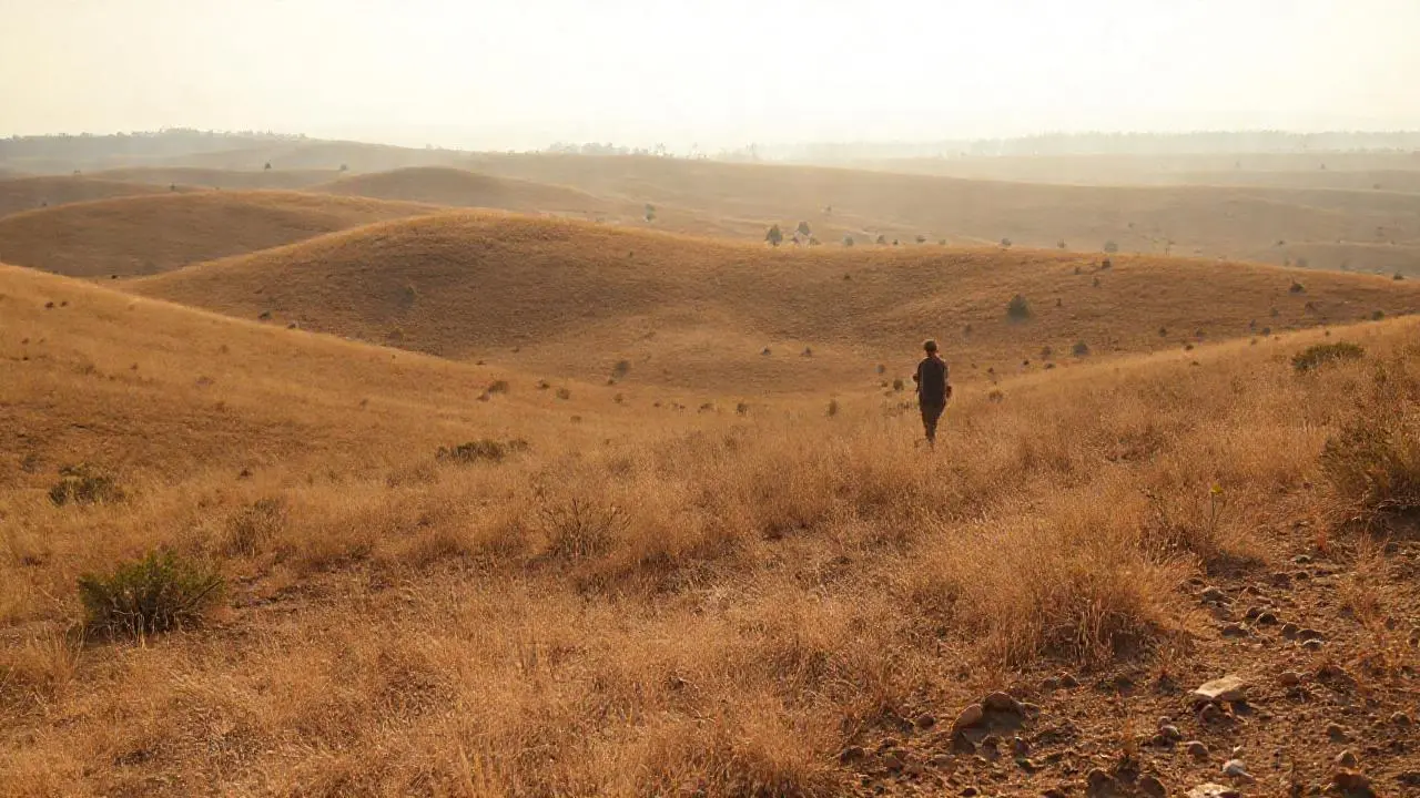 Campo amplio, tranquilo y soleado