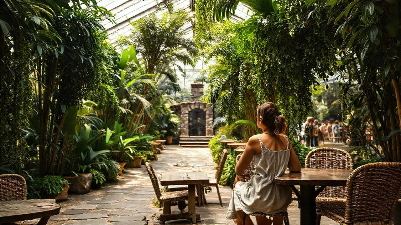 Sereno invernadero con ambiente natural y calma