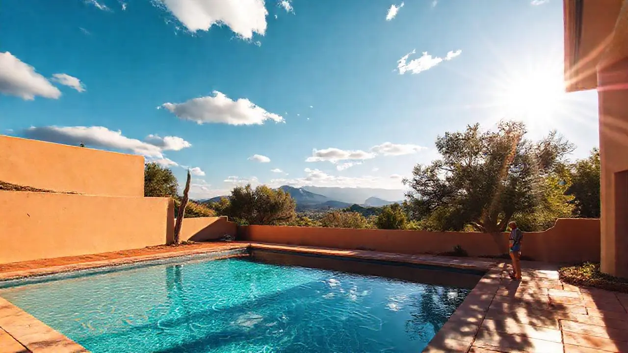 Escena idílica de relajación y luz