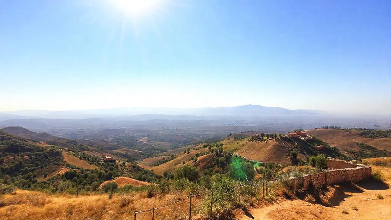 Paisaje rural sereno y soleado