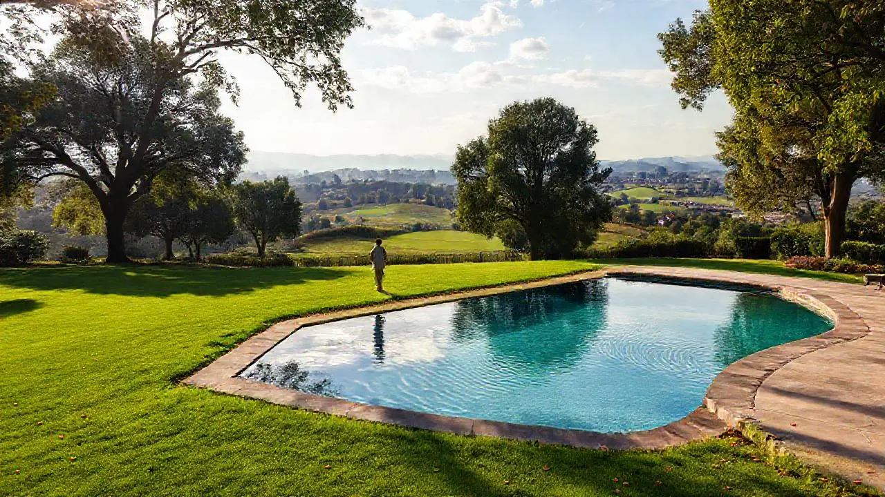 Un paisaje sereno, amplio y soleado