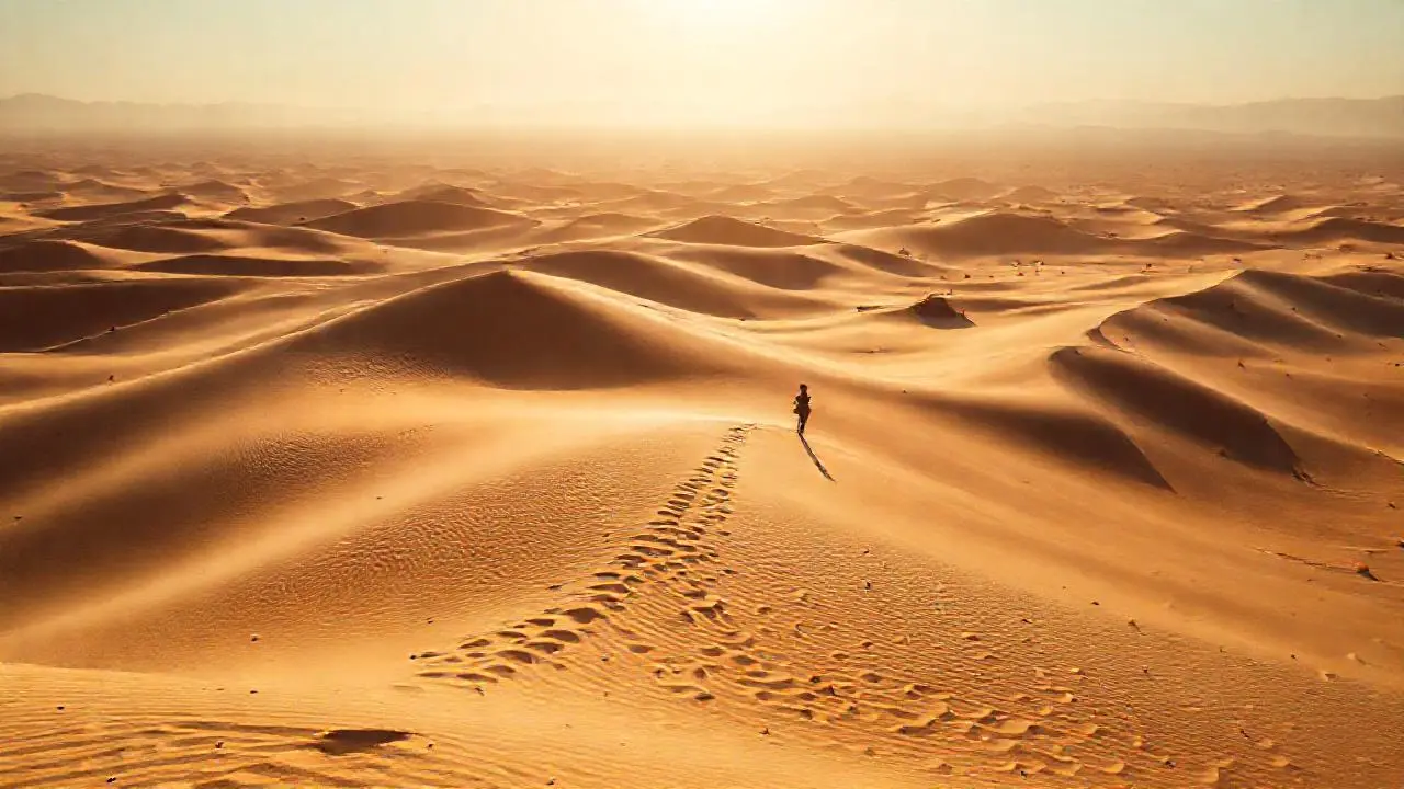 Desierto vasto, cálido y solitario