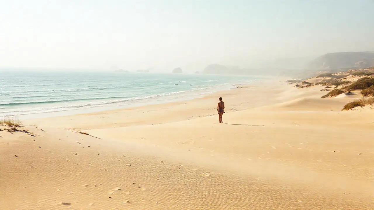 Una playa serena y extensa