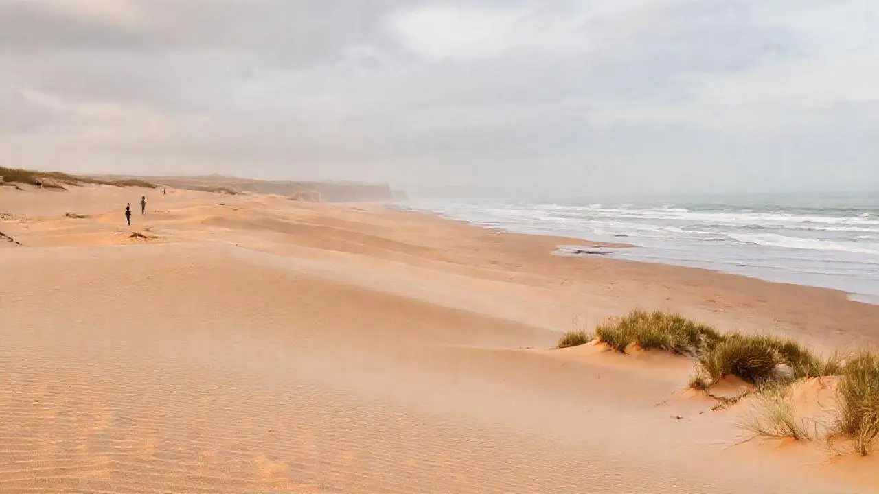 Costa extensa, serena y luminosa