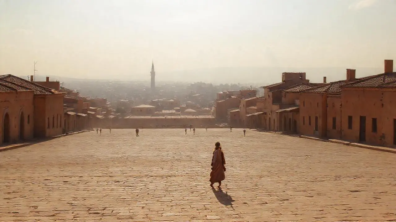 Una ciudad antigua, cálida y polvorienta