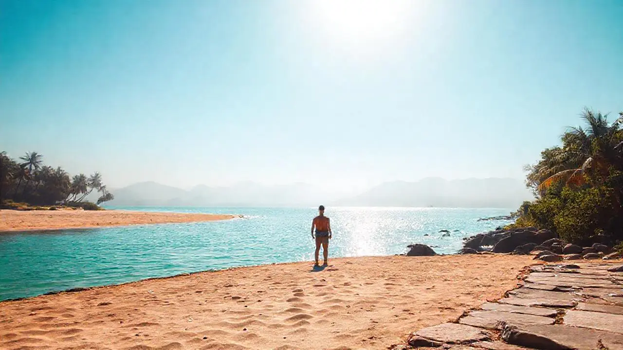 Paz tropical, luz y espacio infinito
