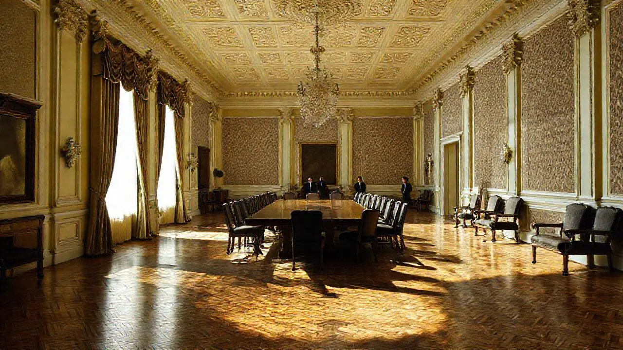 Salón clásico, elegante y bañado en luz