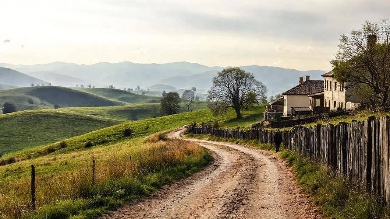 Paisaje rural sereno y extenso