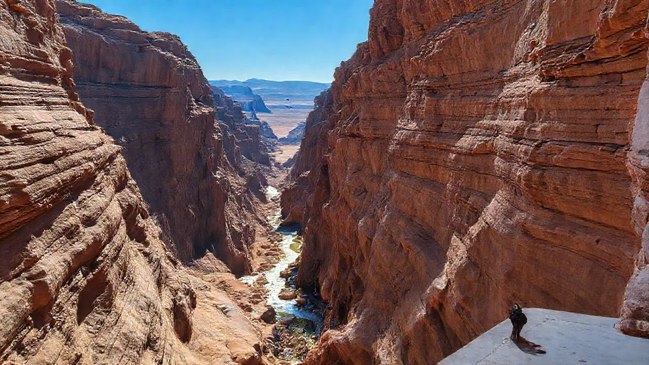 Canyón árido, inmenso, y sereno