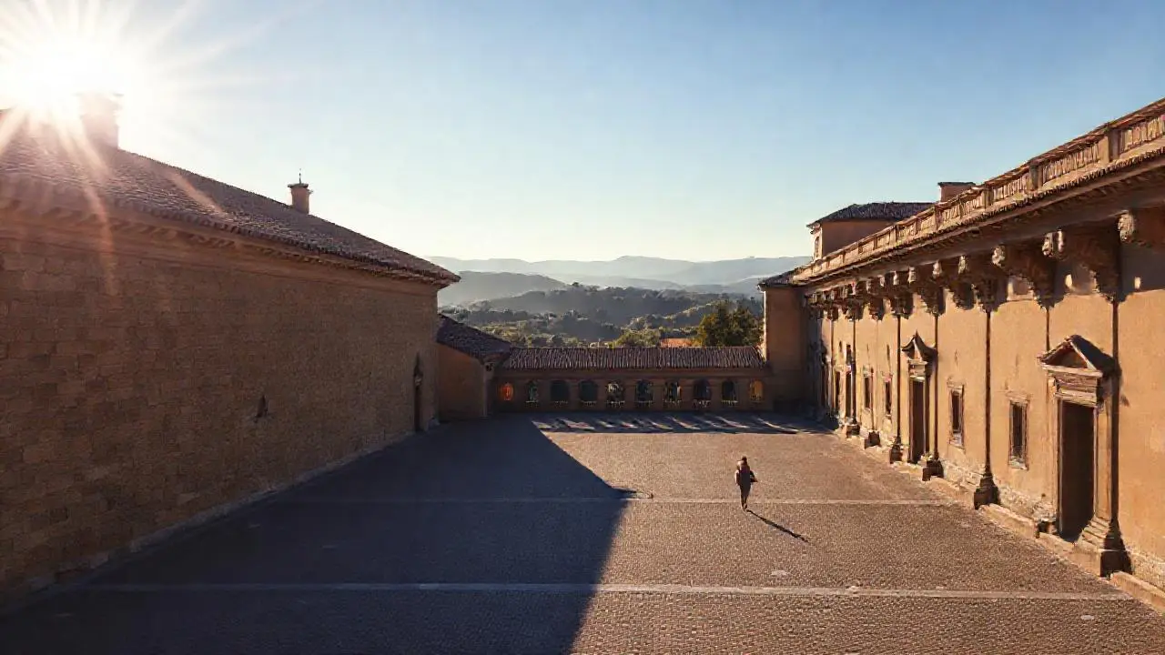 Un paisaje clásico, soleado y espacioso