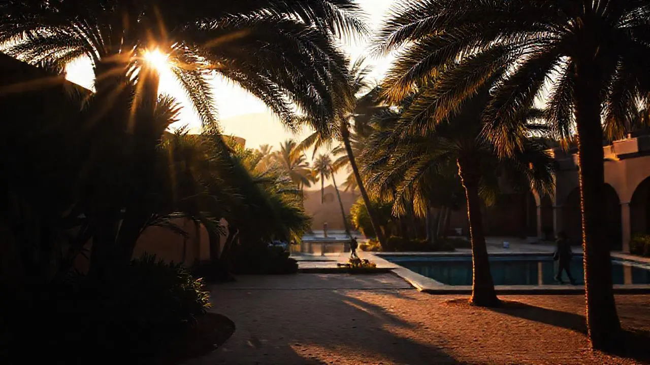 Tranquilidad tropical en luz suave y amplia