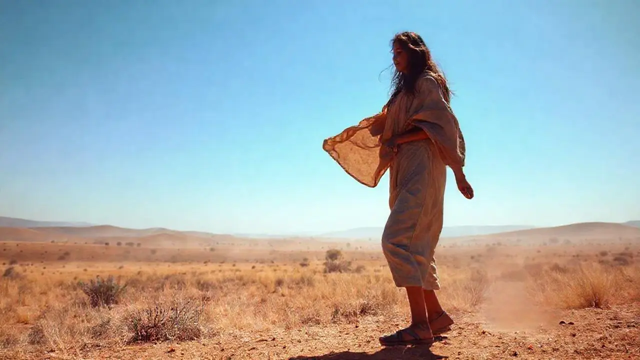 Paisaje árido, tranquilo y bañado por el sol