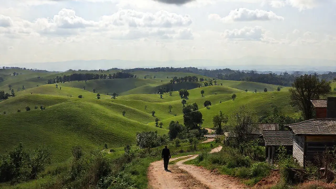 Paisaje rural sereno y extenso