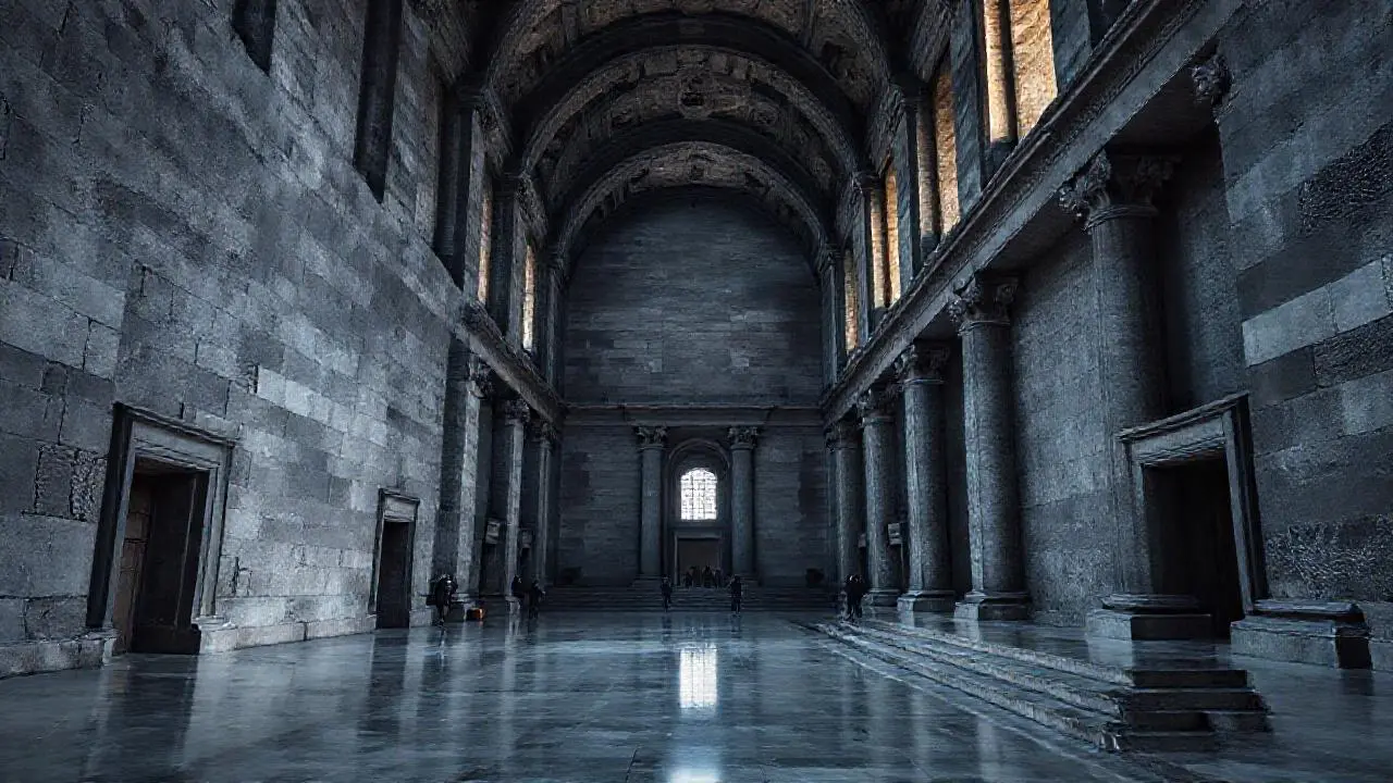 Arquitectura clásica, espaciosa y serena