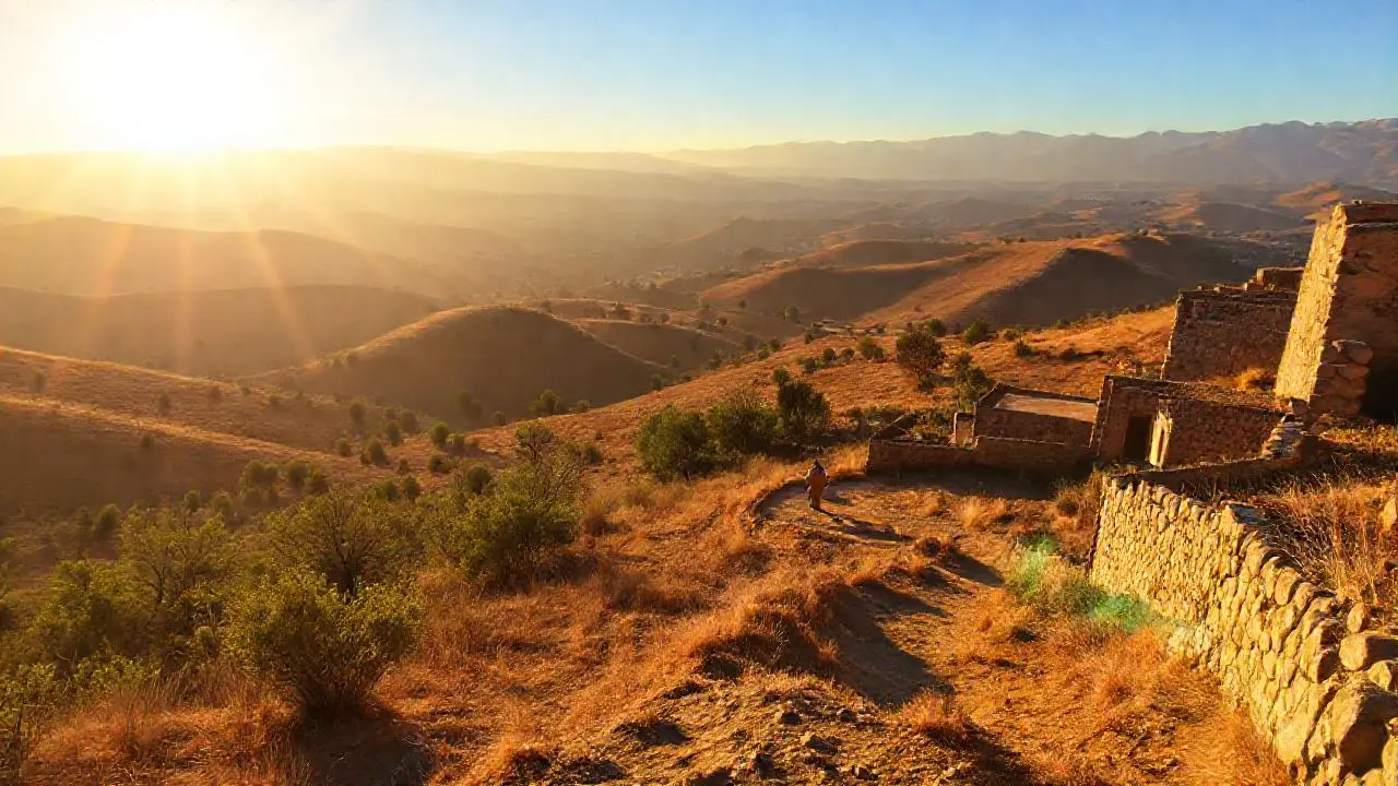 Paz rural bajo un cielo vasto