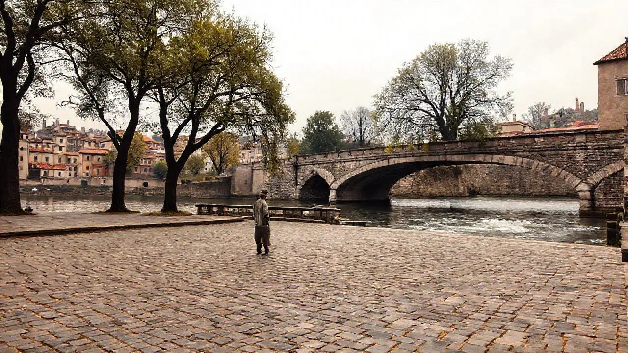 Paz urbana, luz suave y distante