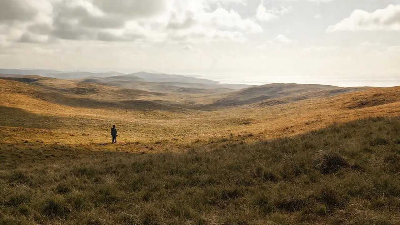 Paisaje vasto, solitario y sereno