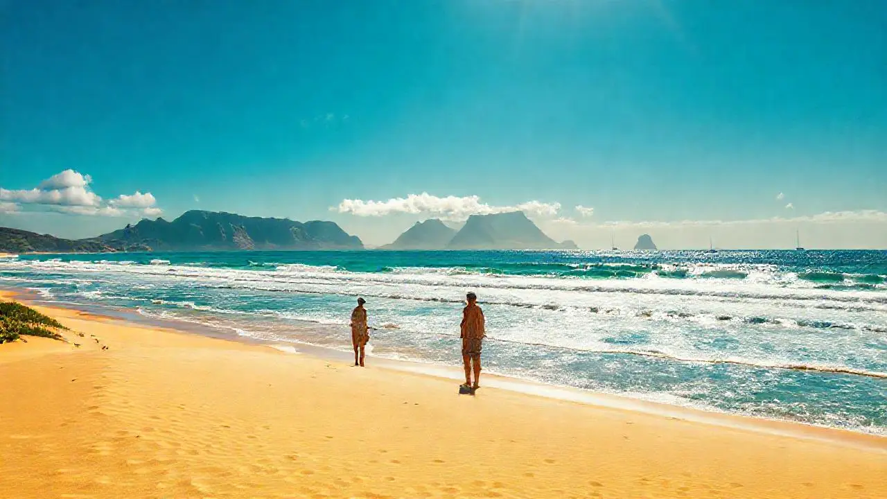 Escena costera serena y natural