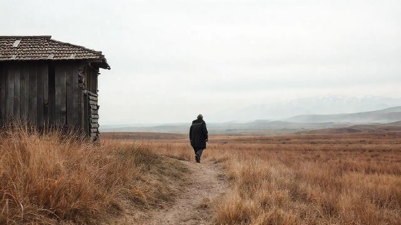 Paisaje desolado, vasto, silencioso y frío
