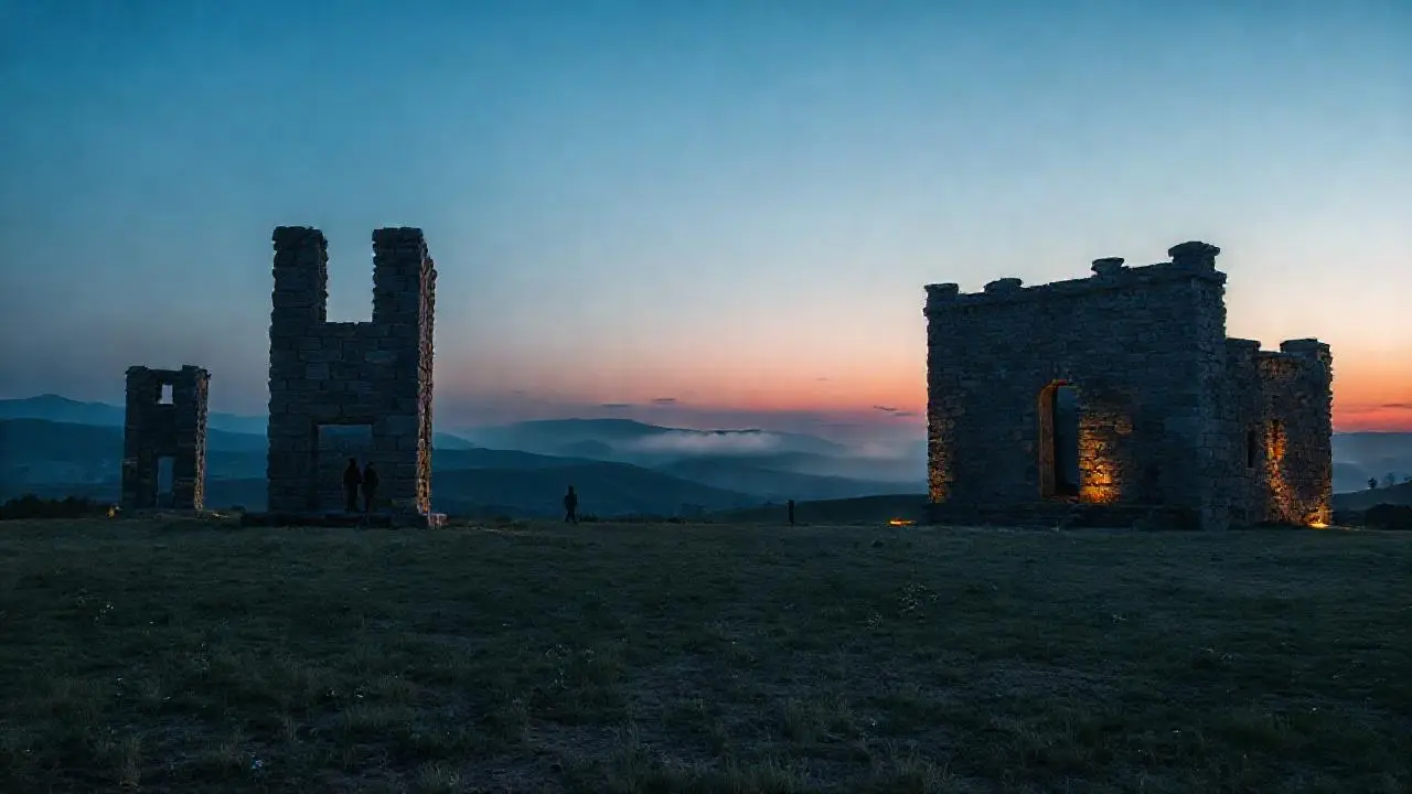 Paisaje crepuscular, misterioso y evocador