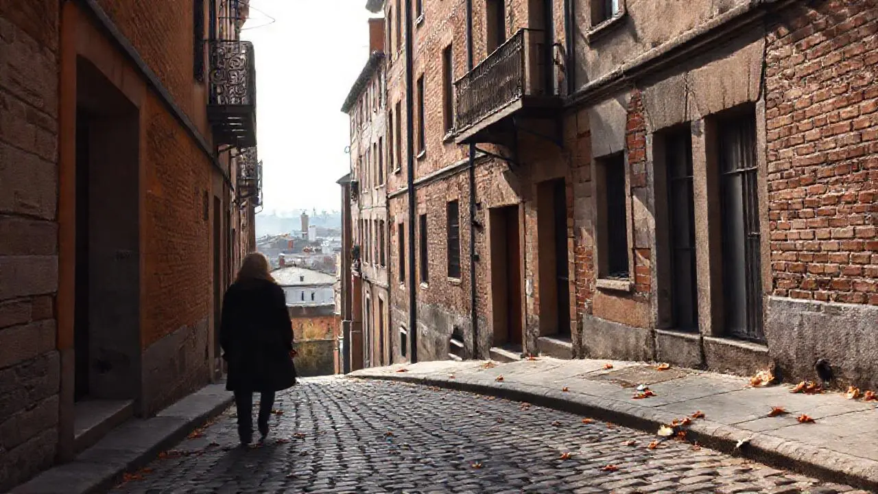 Calles antiguas, ambiente otoñal y tranquilo