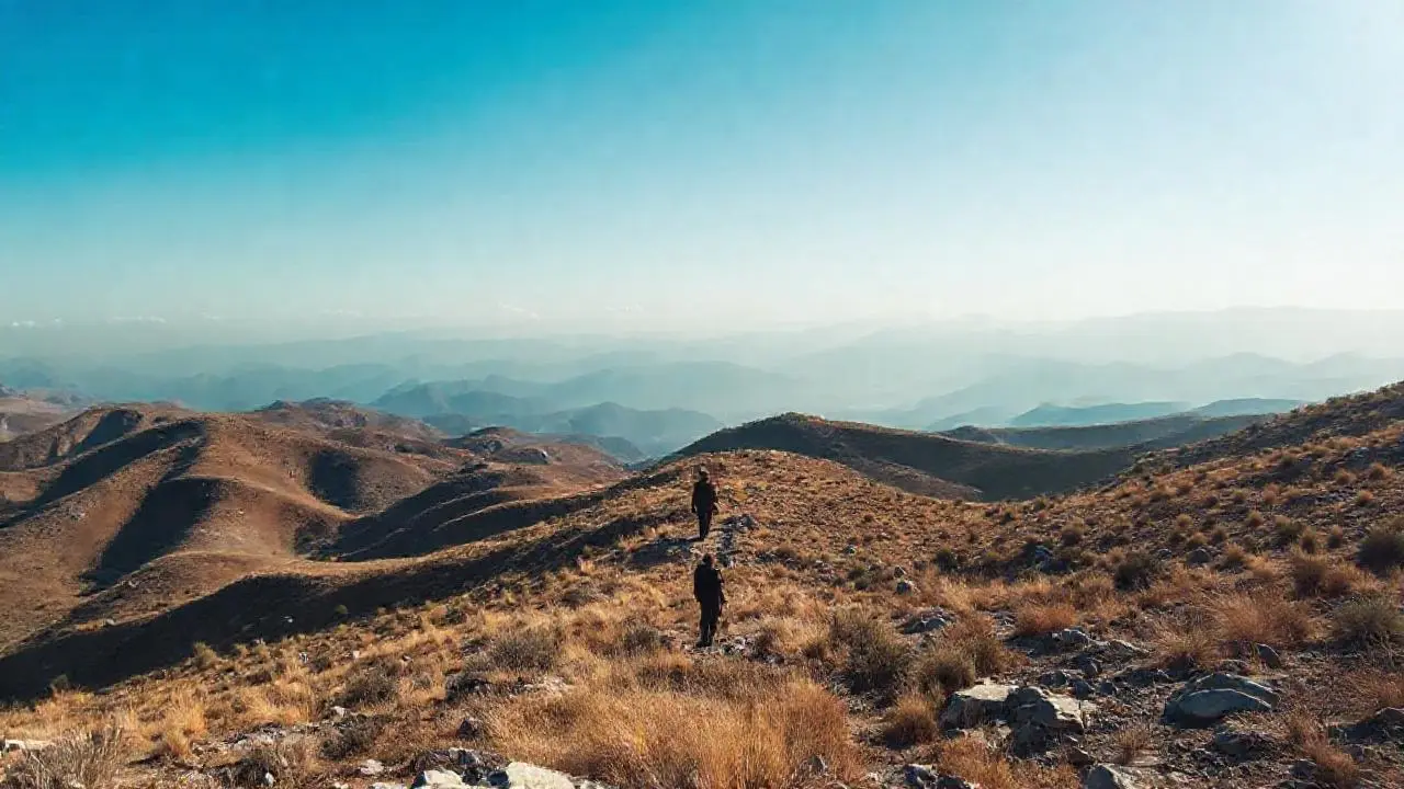 Paisaje árido y vasto, sereno y tranquilo