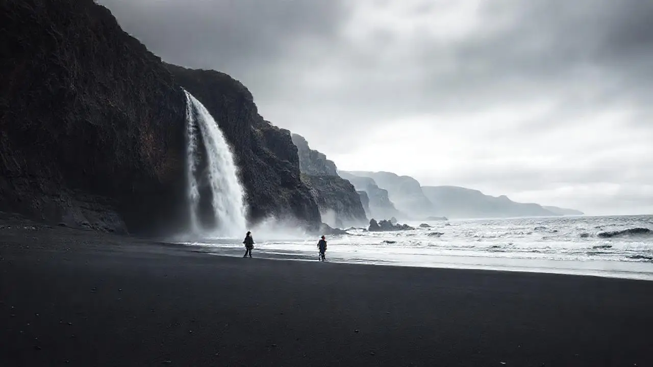 Paisaje costero agreste, vasto y sereno