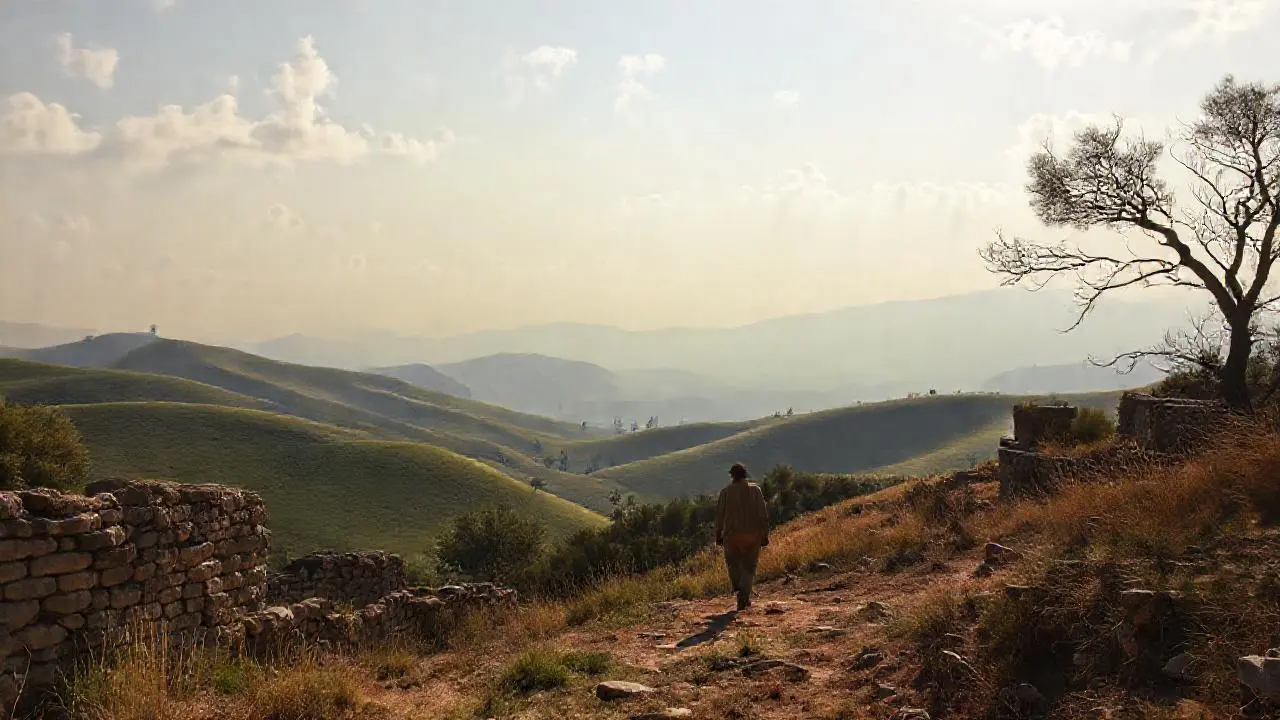 Paisaje sereno y vasto, lleno de calma