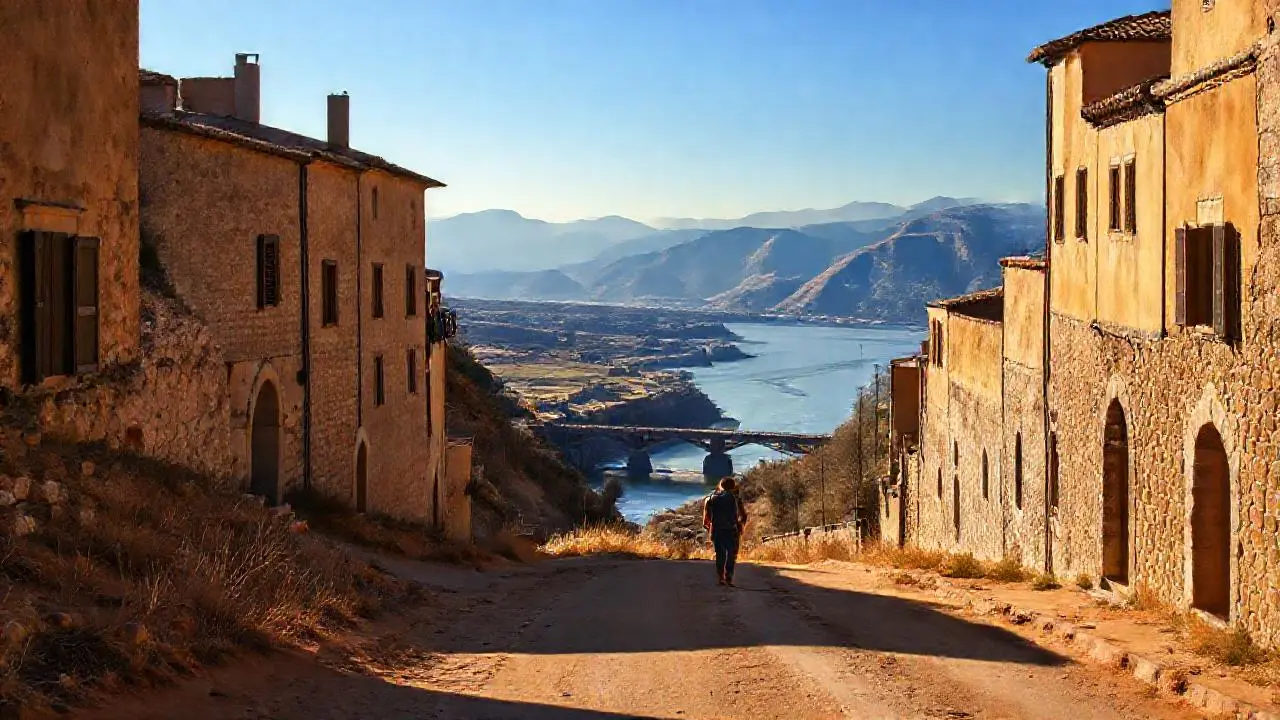 Paz rural bajo luz dorada