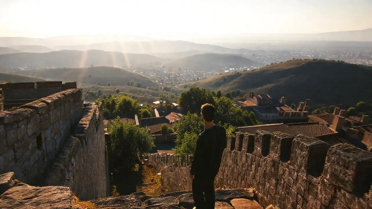 Paisaje tranquilo y ligeramente borroso