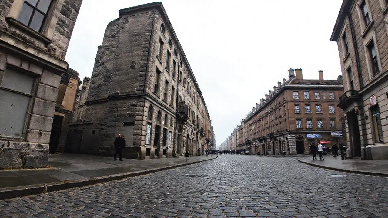 Ciudad antigua, melancólica y atmosférica