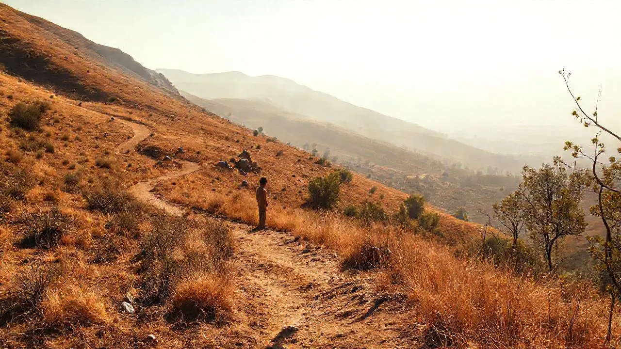 Paisaje rural sereno, vasto y tranquilo
