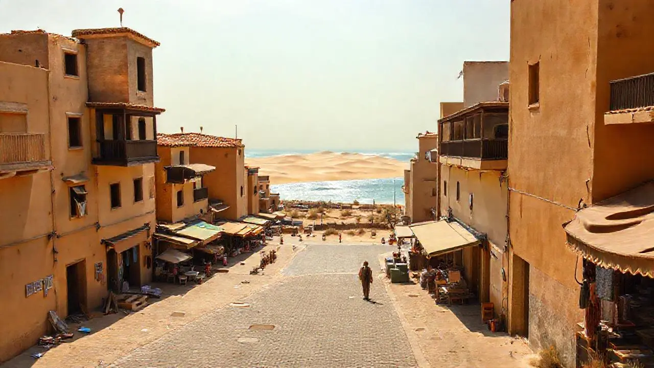 Un paisaje mediterráneo cálido y polvoriento