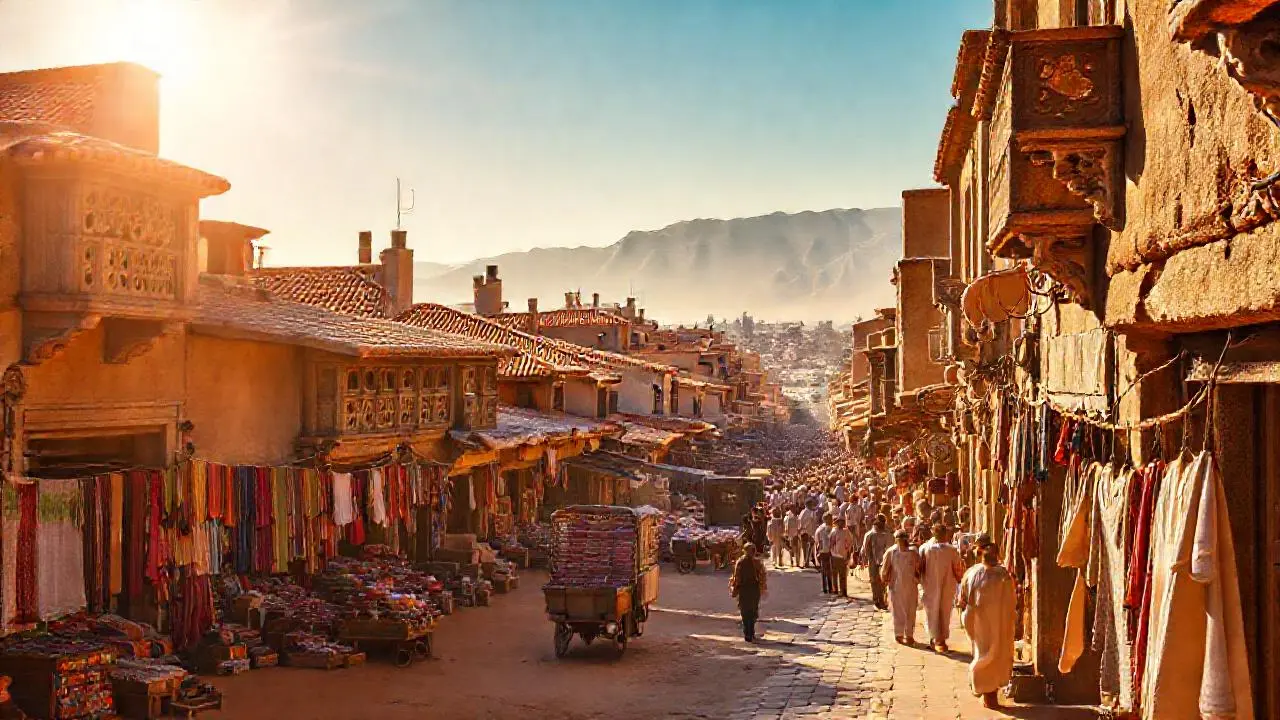 Ciudad antigua, cálida y llena de vida