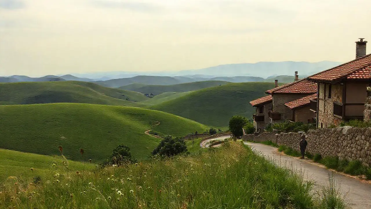 Paz rural, vasto y sereno paisaje