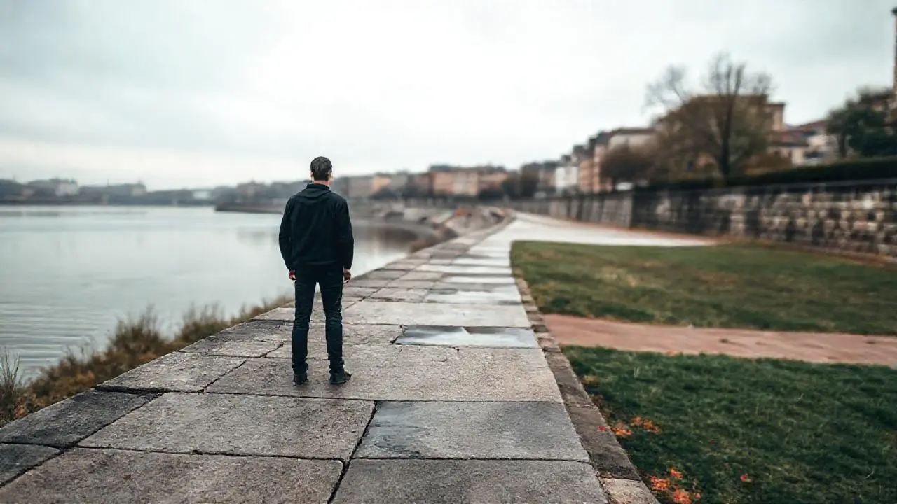 Escena tranquila, difusa y evocadora