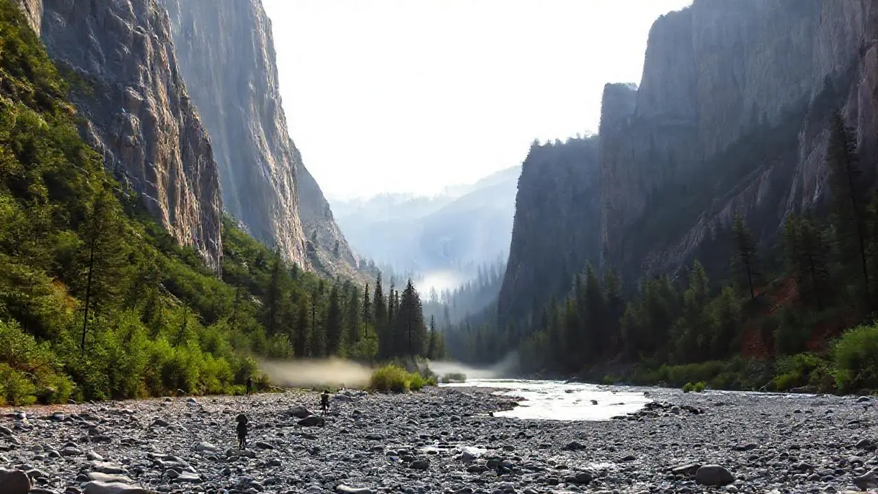 Majestuoso paisaje natural, sereno y vasto