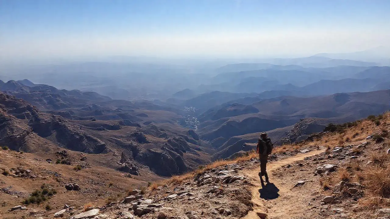 Paisaje árido, solitario y vasto