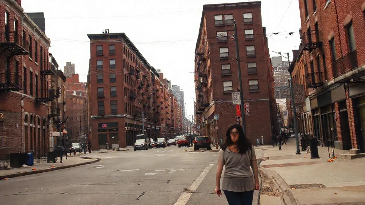 Una calle urbana, cotidiana y realista