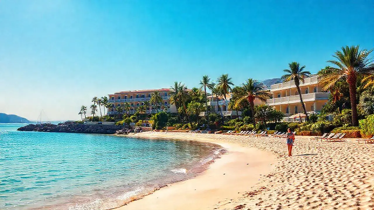 Paraíso soleado, tranquilo y relajante