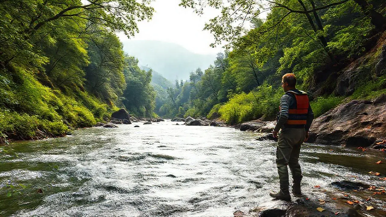 Un paisaje fluvial sereno y natural