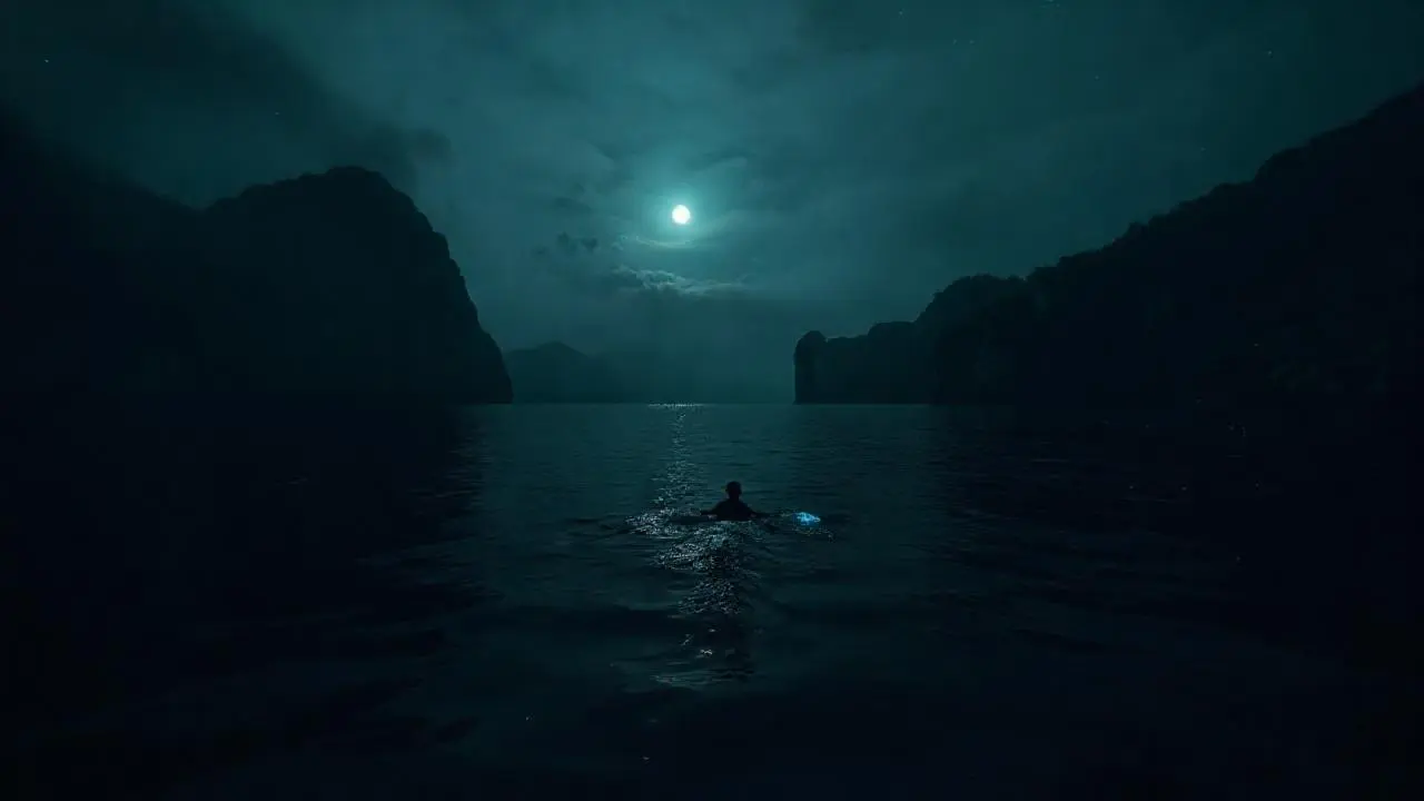 Noche tranquila, misterio acuático y vastedad