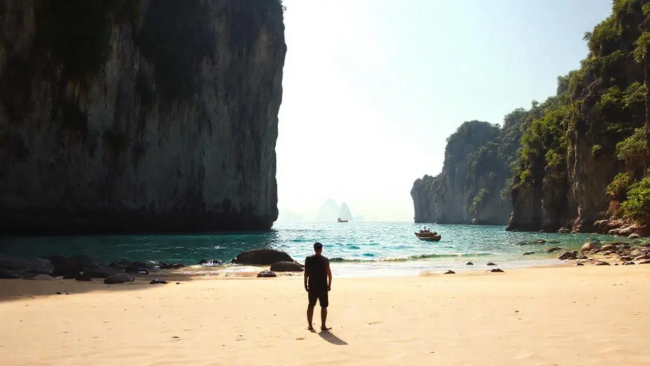 Paisaje costero sereno y luminoso