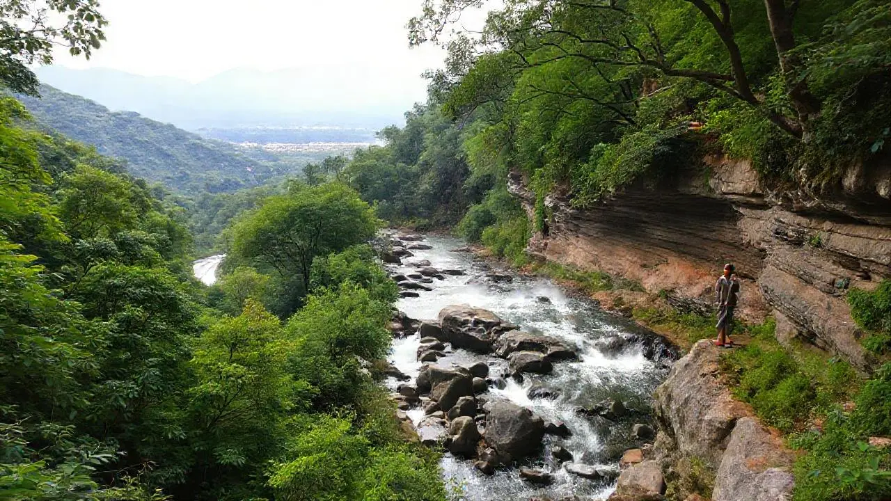 Paisaje natural exuberante y profundo