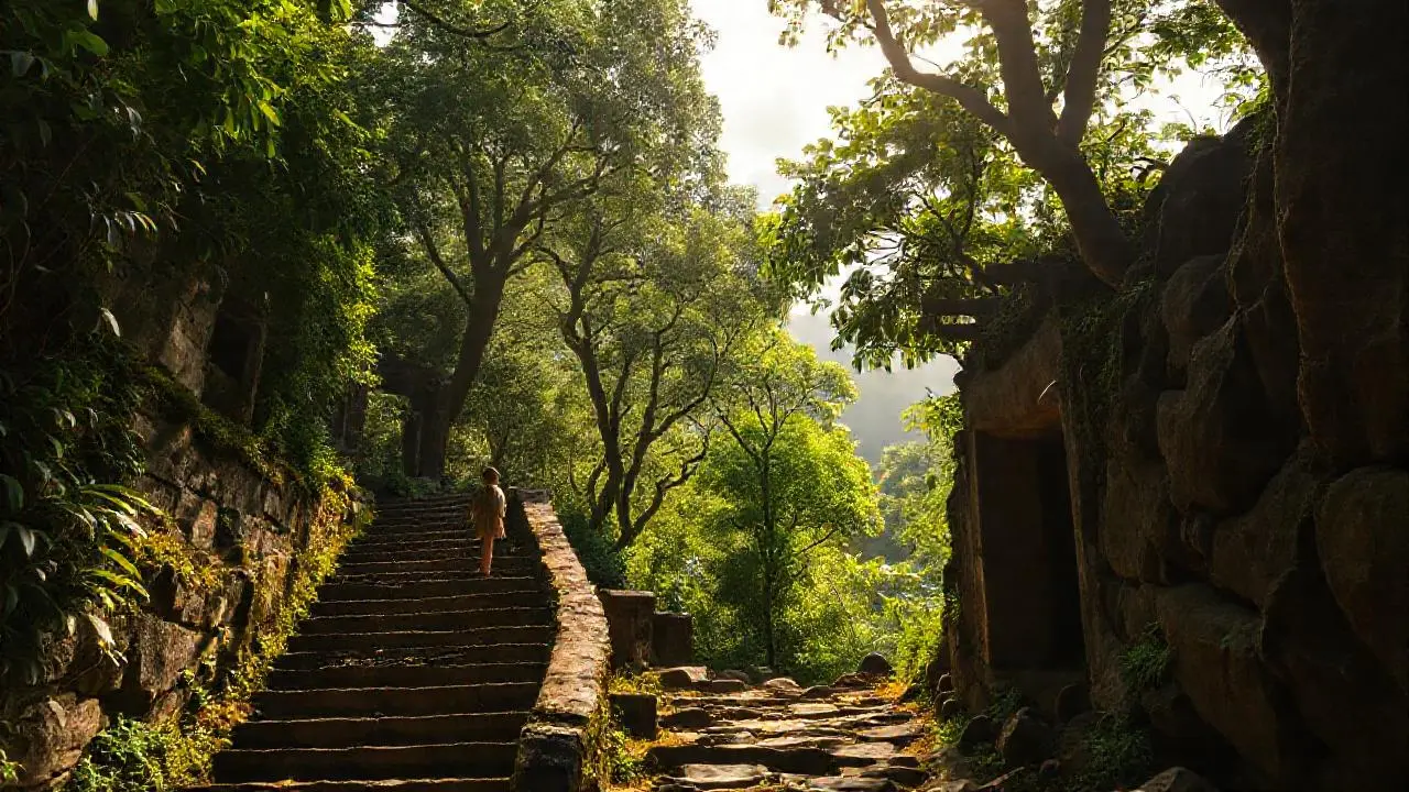Selva antigua, misteriosa y tranquila