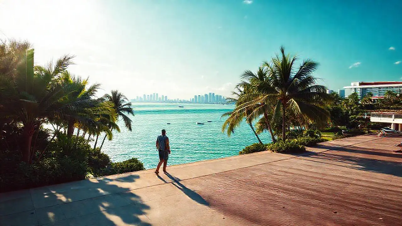 Tranquilidad tropical, oasis moderno y sereno