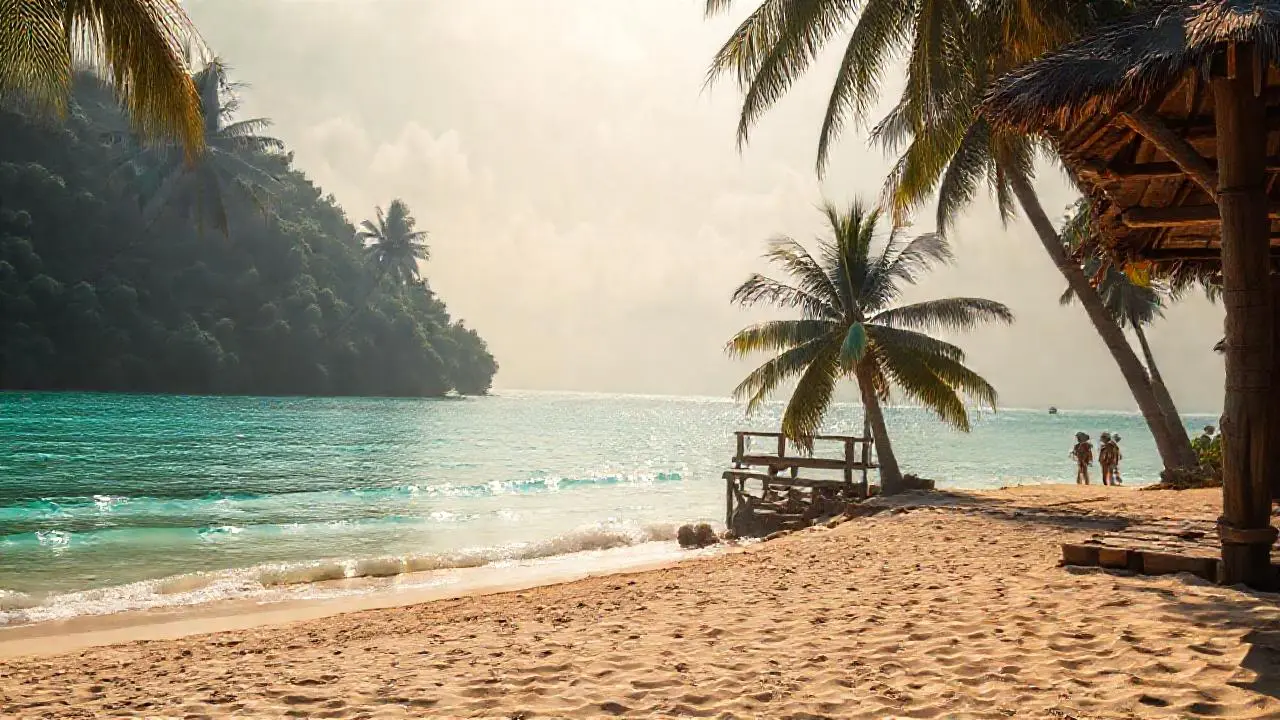 Paraíso tropical sereno y natural