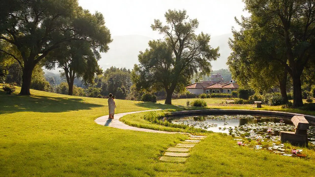 Paz natural y serena en un paisaje amplio