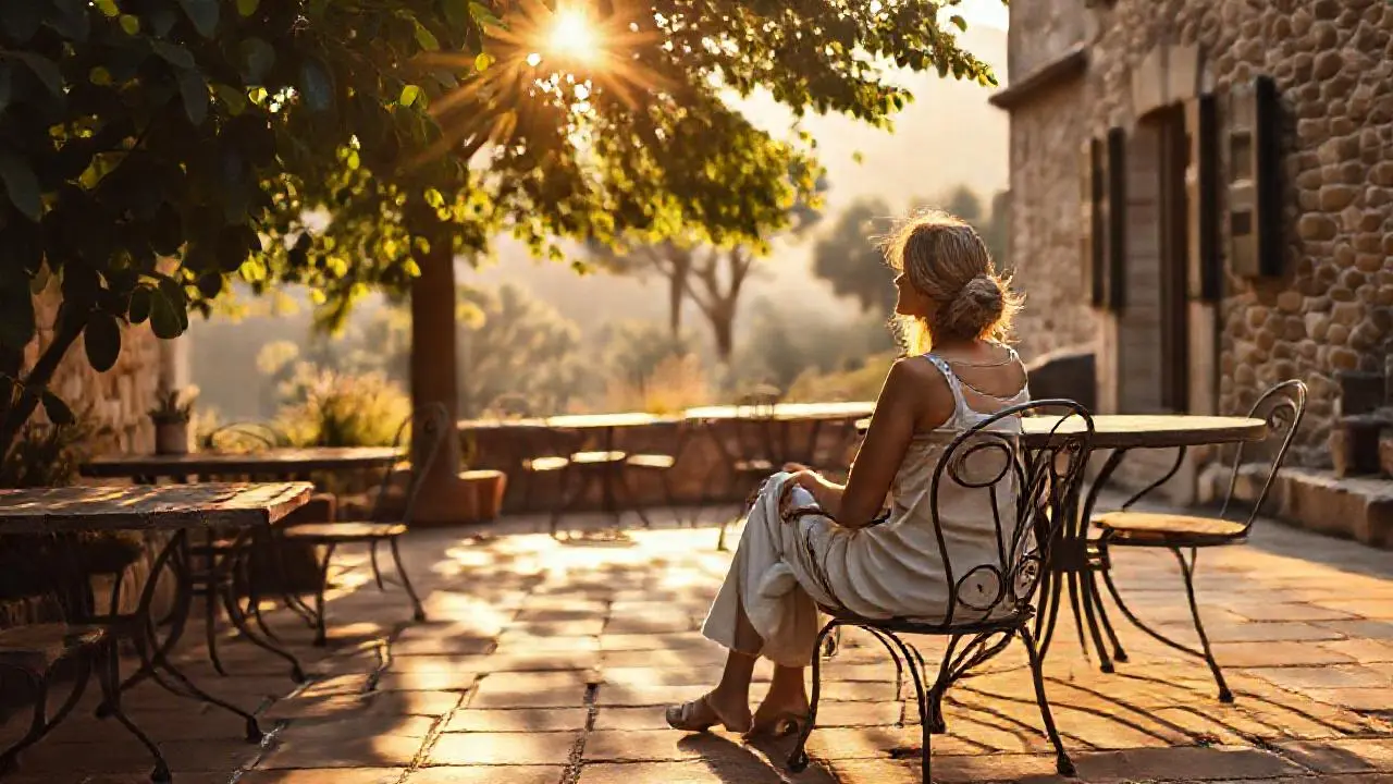 Serena escena de verano, cálida y tranquila